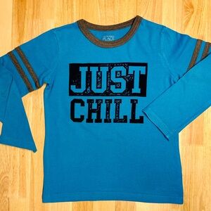 The Children’s Place Just Chill Blue Kids Long-Sleeve Tee 5T